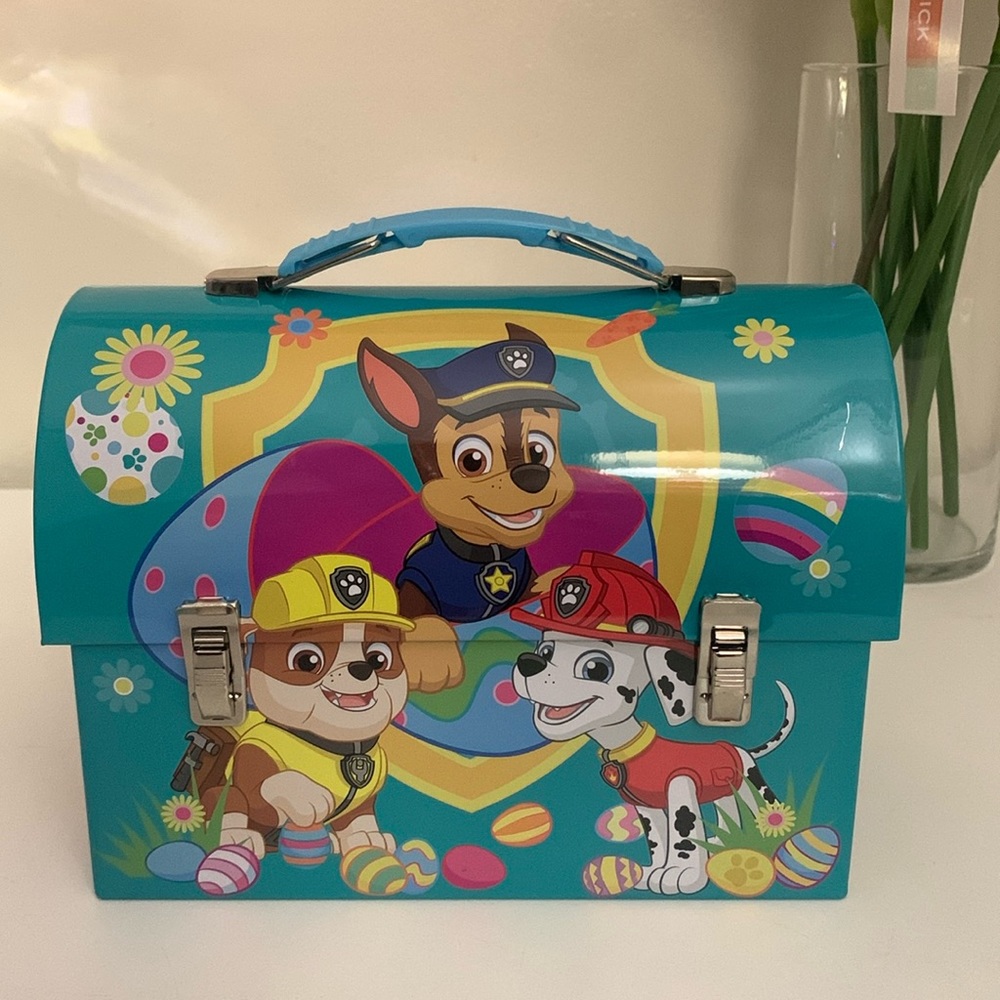 Easter Paw Patrol Tin Carrier. Brand New.